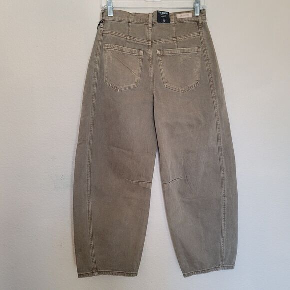 Blanknyc Barrel Baggy Ankle Jeans Size 26 Taupe Bowery Balloon 100% Cotton Nwt - Picture 8 of 8